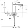 Смеситель VITRA ROOT SQUARE для раковины, медь A4273126EXP